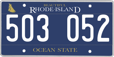 RI license plate 503052