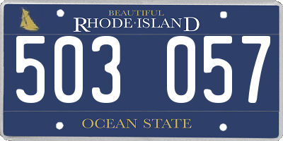 RI license plate 503057