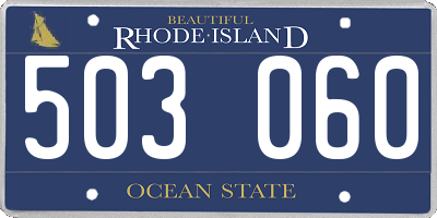 RI license plate 503060