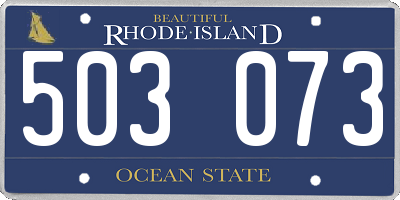 RI license plate 503073
