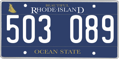 RI license plate 503089