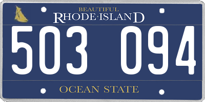 RI license plate 503094