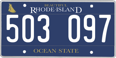 RI license plate 503097