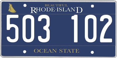 RI license plate 503102