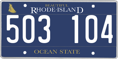 RI license plate 503104