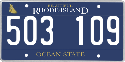RI license plate 503109