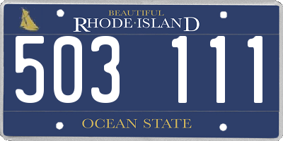 RI license plate 503111