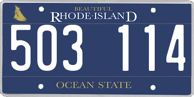 RI license plate 503114