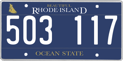 RI license plate 503117