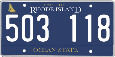 RI license plate 503118