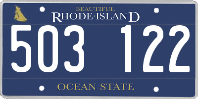 RI license plate 503122