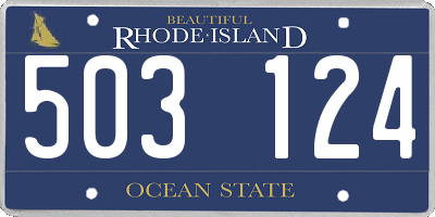RI license plate 503124