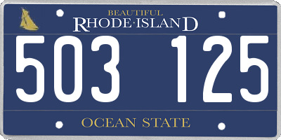 RI license plate 503125