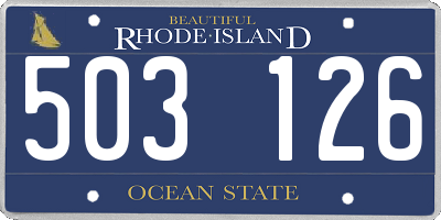 RI license plate 503126