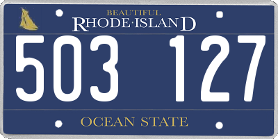 RI license plate 503127