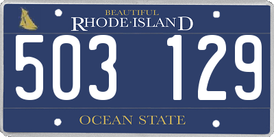 RI license plate 503129