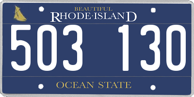 RI license plate 503130