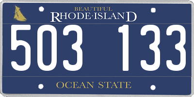 RI license plate 503133