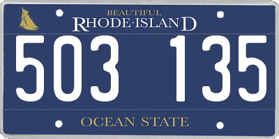 RI license plate 503135