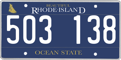 RI license plate 503138