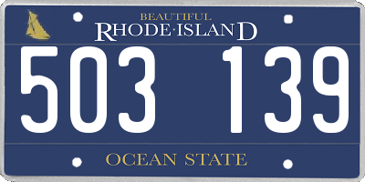 RI license plate 503139
