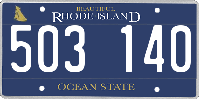 RI license plate 503140