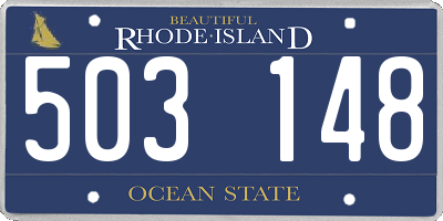 RI license plate 503148