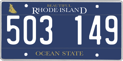 RI license plate 503149