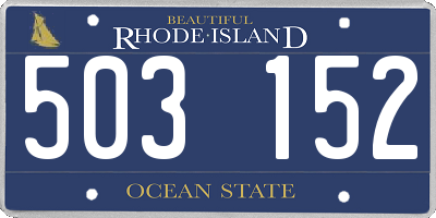 RI license plate 503152