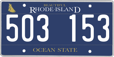 RI license plate 503153