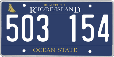 RI license plate 503154
