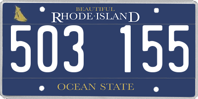 RI license plate 503155