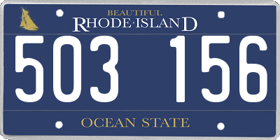 RI license plate 503156