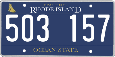 RI license plate 503157