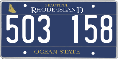 RI license plate 503158