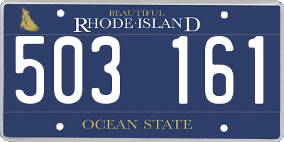RI license plate 503161