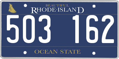 RI license plate 503162