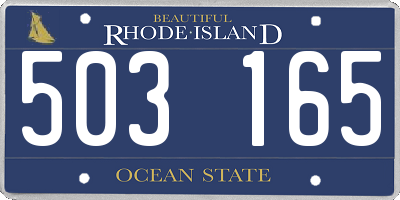 RI license plate 503165