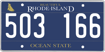 RI license plate 503166