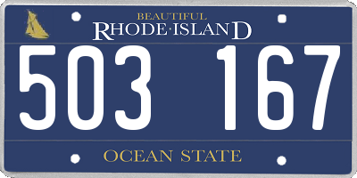 RI license plate 503167