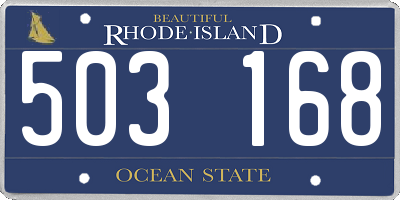 RI license plate 503168