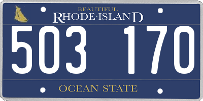RI license plate 503170