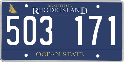 RI license plate 503171