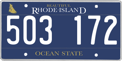 RI license plate 503172