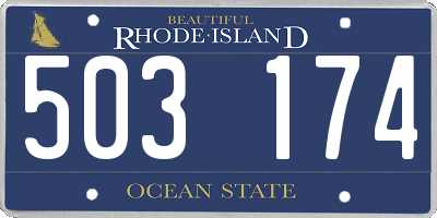 RI license plate 503174