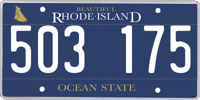RI license plate 503175