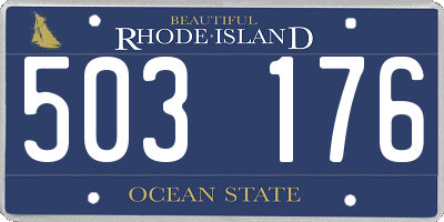 RI license plate 503176
