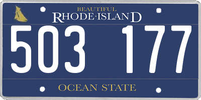 RI license plate 503177