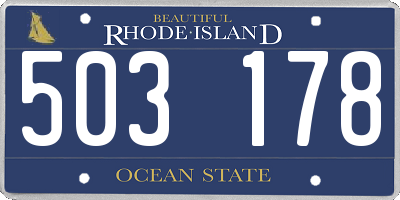 RI license plate 503178