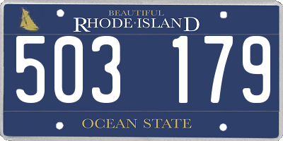 RI license plate 503179